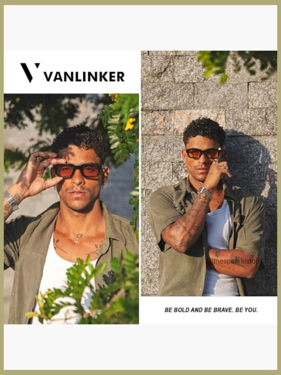Retro Chunky Rectangle Sunglasses with UV400 Protection main image 5